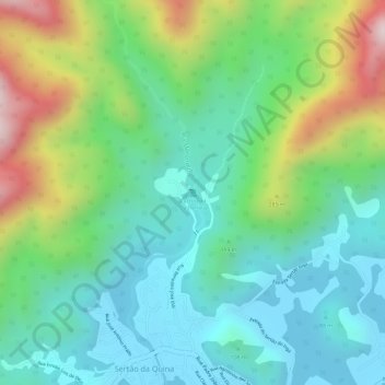 Mappa topografica Cachoeira Da Renata, altitudine, rilievo