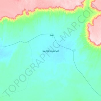 Mappa topografica El Dakhla Oasis, altitudine, rilievo