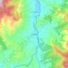Mappa topografica Caldas, altitudine, rilievo
