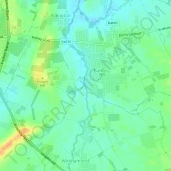 Mappa topografica Silk Mill, altitudine, rilievo