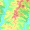 Mappa topografica Gentryville, altitudine, rilievo