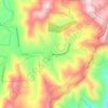 Mappa topografica Busick, altitudine, rilievo