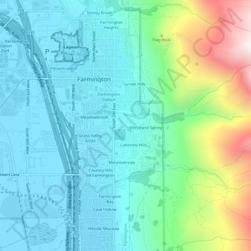 Mappa topografica Newmann, altitudine, rilievo
