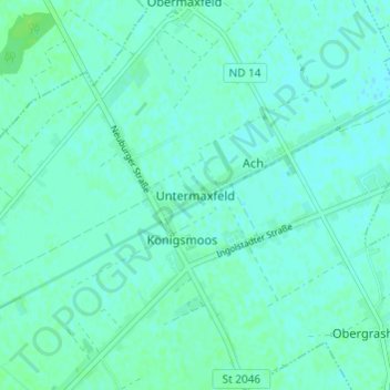 Mappa topografica Untermaxfeld, altitudine, rilievo