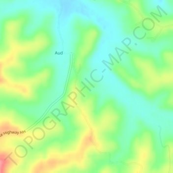 Mappa topografica Lake Isabell Dam, altitudine, rilievo