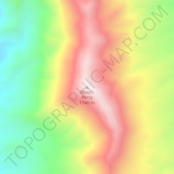 Mappa topografica Mount Perry, altitudine, rilievo
