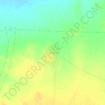 Mappa topografica Sanawara, altitudine, rilievo