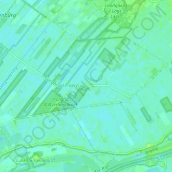 Mappa topografica Overlangbroek, altitudine, rilievo