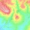 Mappa topografica View on hills and ‘drunk’ roads, altitudine, rilievo