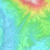 Mappa topografica Tignes, altitudine, rilievo