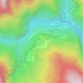 Mappa topografica Tato, altitudine, rilievo