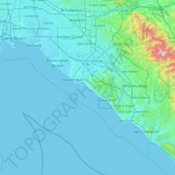 Mappa topografica Arch Rock, altitudine, rilievo