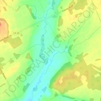 Mappa topografica Wilton, altitudine, rilievo