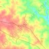 Mappa topografica Hiddenite, altitudine, rilievo