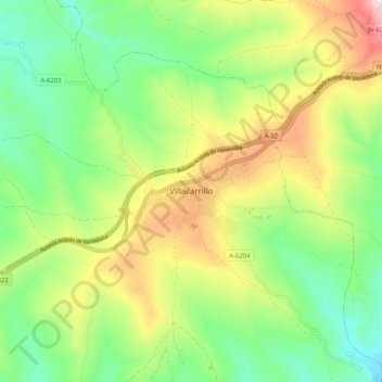 Mappa topografica Villacarrillo, altitudine, rilievo