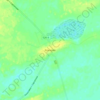 Mappa topografica Хохлово, altitudine, rilievo