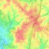 Mappa topografica Baxter Village, altitudine, rilievo