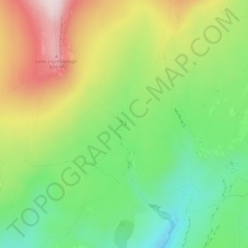 Mappa topografica Gaping Gill, altitudine, rilievo