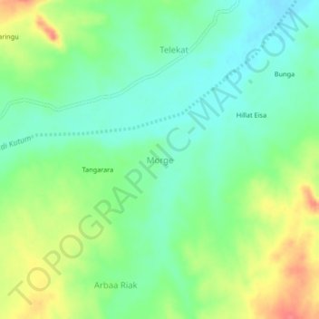 Mappa topografica Morge, altitudine, rilievo