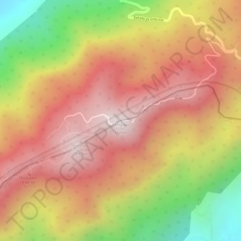 Mappa topografica Pedra das Flores, altitudine, rilievo