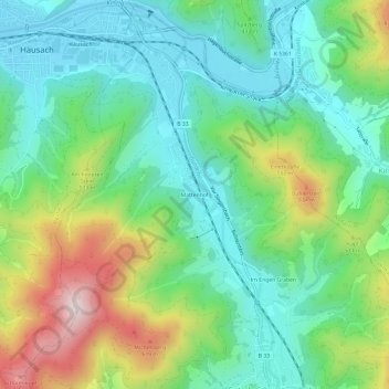 Mappa topografica Mattenhof, altitudine, rilievo