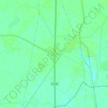 Mappa topografica Gurunarsa, altitudine, rilievo