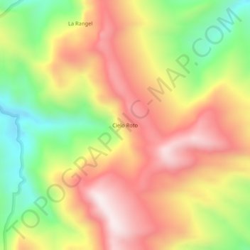 Mappa topografica Cielo Roto, altitudine, rilievo