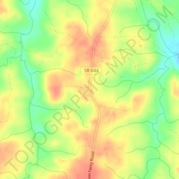Mappa topografica Merchant, altitudine, rilievo