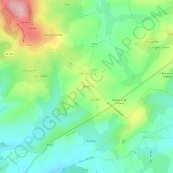Mappa topografica Bel-Air, altitudine, rilievo