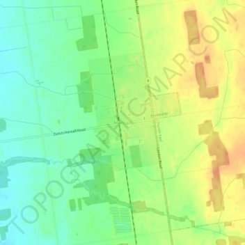 Mappa topografica Hensall, altitudine, rilievo