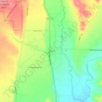 Mappa topografica La Plata, altitudine, rilievo