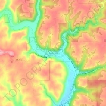 Mappa topografica Dorchester, altitudine, rilievo