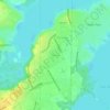Mappa topografica The Cove, altitudine, rilievo