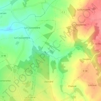 Mappa topografica Les Fades, altitudine, rilievo
