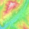 Mappa topografica La Massouderie, altitudine, rilievo