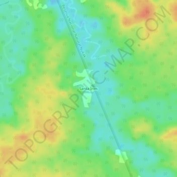 Mappa topografica Santa Ines, altitudine, rilievo