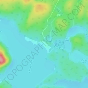 Mappa topografica Achray, altitudine, rilievo
