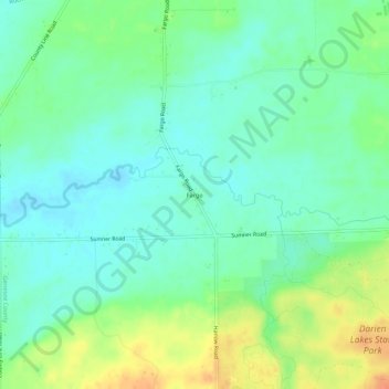 Mappa topografica Fargo, altitudine, rilievo