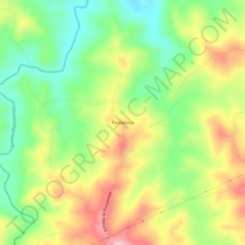 Mappa topografica Pantanoso, altitudine, rilievo