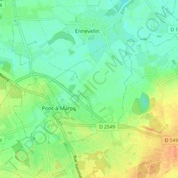 Mappa topografica La Planque, altitudine, rilievo