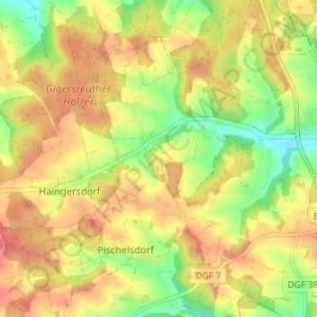 Mappa topografica Höherskirchen, altitudine, rilievo