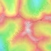 Mappa topografica Munții Făgăraș, altitudine, rilievo