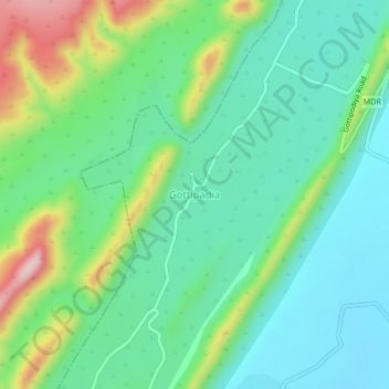 Mappa topografica Gottipadia, altitudine, rilievo