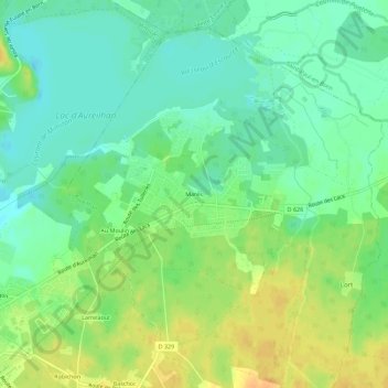 Mappa topografica Mares, altitudine, rilievo