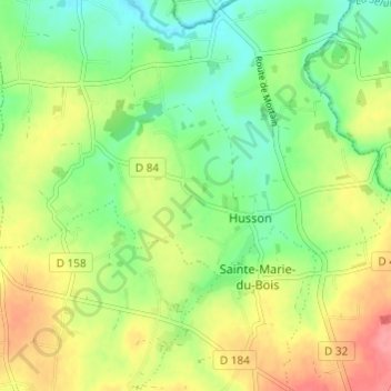 Mappa topografica La Crolle, altitudine, rilievo
