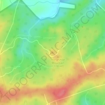Mappa topografica Sugarloaf Mountain, altitudine, rilievo