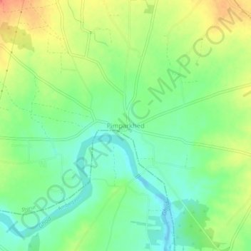 Mappa topografica Pimparkhed, altitudine, rilievo