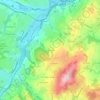Mappa topografica La Tourette, altitudine, rilievo