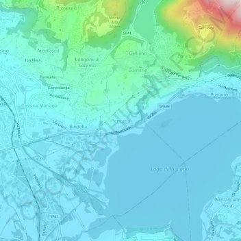Mappa topografica Penzano, altitudine, rilievo