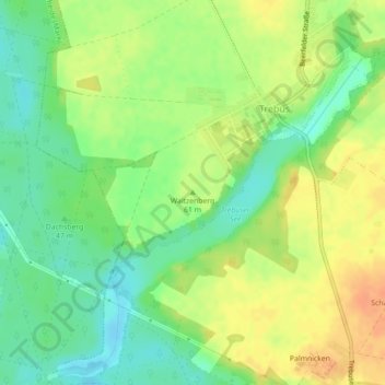 Mappa topografica Waitzenberg, altitudine, rilievo
